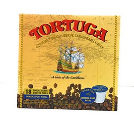 Tortuga Gourmet Single Serve Caribbean Coffee - 18 Single Serve Cups - Jamaica Port Royal Flavor