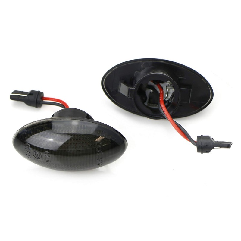 iJDMTOY Smoked Lens Amber Full LED Front Side Marker Lights