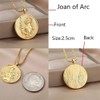 Athena Artemis Hecate 18K Gold Plated Necklace,Greek Mythology Necklace,Gold Medallion