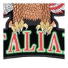 Italian Flag American Eagle & Rocker Patch, Large Size