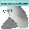 Fackelmann Pressa schiaccia hamburger in acciaio inossidabile, ideale per smash
