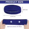 Heclia Sweatbands Sport Headband for Men Women, 4Pcs Breathable Fitness