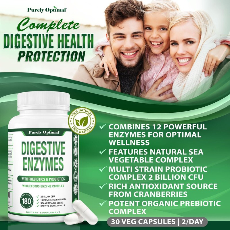 Purely Optimal Digestive Enzymes for Women and Men – Multi-Enzyme