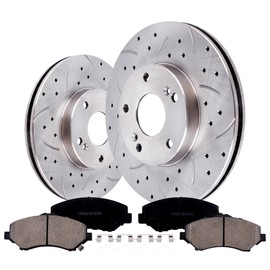 VIPCAR Front Brake Kits With Pads And Rotors Compatible With Honda Accord 2008-2017,Civic 2013-2015,Cr-Z 2016,Element 2003-2011,Fit 2014,For Acura Ilx 2014-2015; Lx/Lx-P/Lx-S Model; 280mm