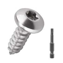 #8 x 3/4" Torx Pan Head Sheet Metal Screws, 304 Stainless Steel 18-8 Self Tapping Screws for Metal & Wood & Plastic,50mm Star Driver Bit，100-pack