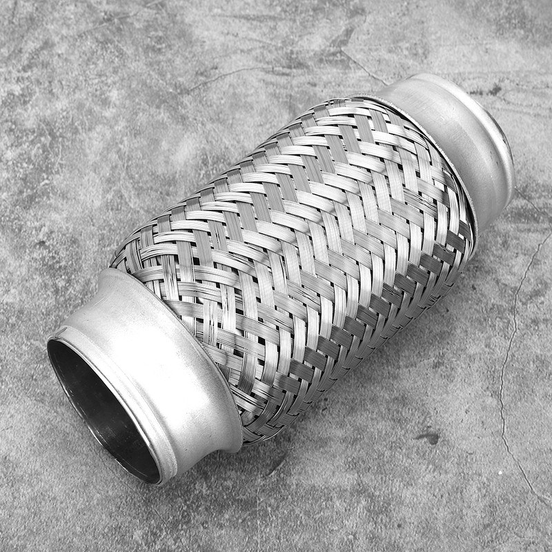2 x 6in Car Exhaust Flexible Pipe Stainless Steel Weld