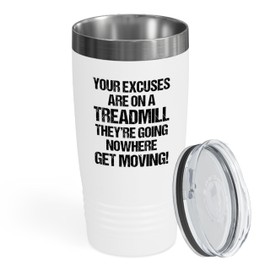 Personal Trainer Tumbler 20oz White -Your excuses - Personal Trainer Gifts Fitness Instructor Health Coach Sports Coach Athletic Trainer Gift Gym For Man Woman