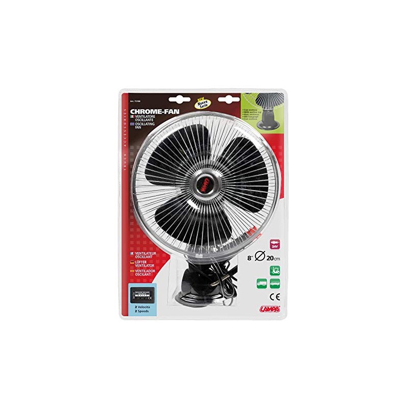 Lampa Chrome Effect Fan with Suction Cup 20 cm 24