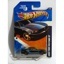 Hot Wheels 2011 - Faster Than Ever 4/10 - 2010 Ford Mustang GT (Metallic Black) 144/244