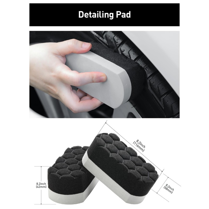 Fantasticlean 6PCS Car Wheel Cleaning Pro Kit, Tire Brush, Soft-bristled