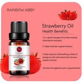 4-Pack Strawberry Essential Oil, Pure, Undiluted, Premium Grade Strawberry Oil - 4x10 mL