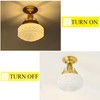 Bofea-Gold Semi Flush Mount Ceiling Light,Brass Vintage Flush Mounted Ceiling