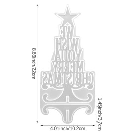 We Wish You A Merry Christmas Resin Mould Christmas Tree Letter Crystal Epoxy Resin Mold for Xmas Decoration Gift Resin Clay Craft DIY