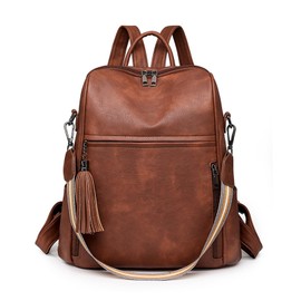 MEIWENMI 55211 Women's Bag Backpack Elegant Handbag Women Small Anti-Theft Backpack PU Leather Casual Daypack for Travel, brown