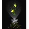 infactory Christmas Tree Toppers: LED Poinsettia Tree Topper with Projector,