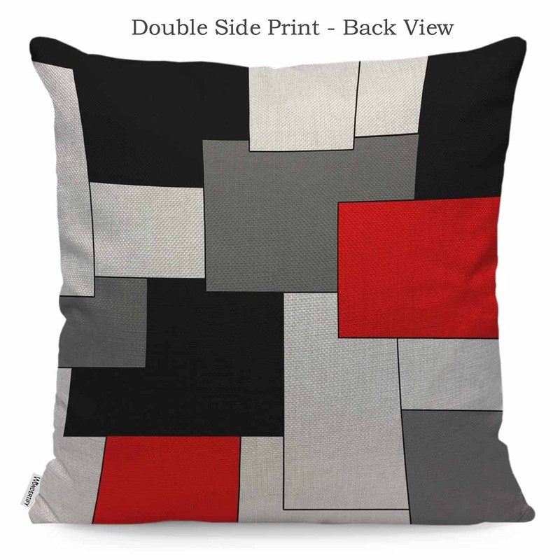 WONDERTIFY Paneling Cushion Cover Geometric Block Decorative Throw Pillow Covers,