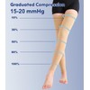 KEKING® Thigh High Compression Stockings Footless, Unisex, 15-20mmHg Leg Support