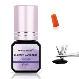 Wendy Lashes Eyelash Glue Black Lash Glue Eyelash Extensions Glue Cluster Lash Glue Cluster Eyelash Glue Black Eyelash Glue (Black 5 ml)