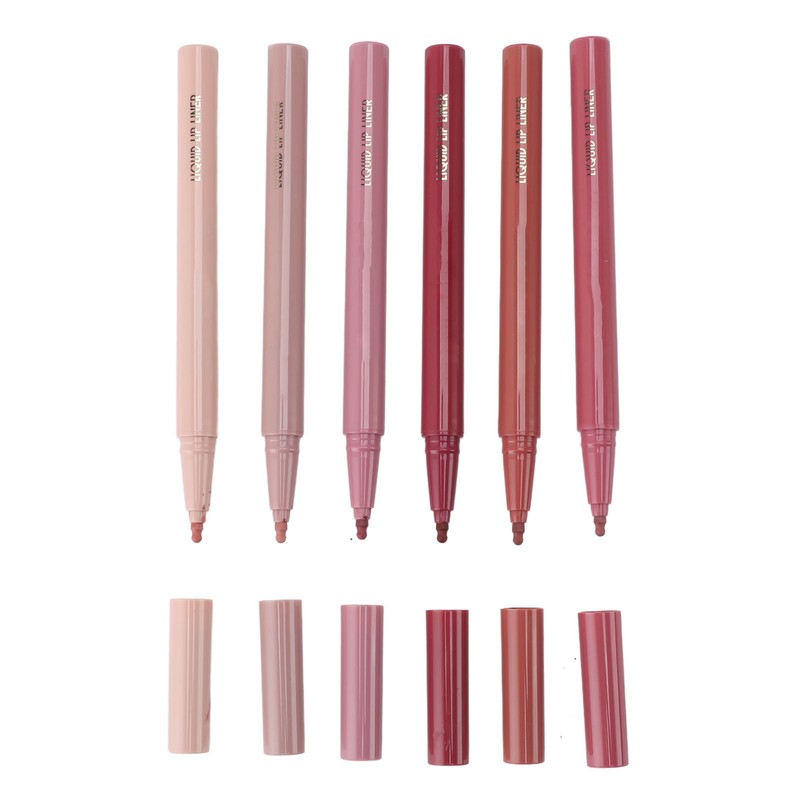 6 Colors Liquid Lip Liner Quick Drying Waterproof Long Lasting