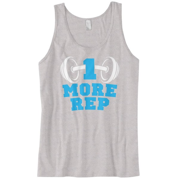 Cybertela Men's One 1 More Rep Dumbbell, Workout Gym Tank