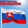 PHENO FLAGS Slovakia Flag 90 x 150 cm - Weatherproof