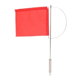 Tomotato Wind Indicator Flag, Stainless Steel Marine Pole Red Boat Flag for Sailing Boats, Yachts, Boats (185 x 135 mm)