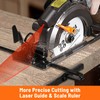 DOVAMAN Circular Saw, 5.8A 4-1/2" Circular Saw w/Laser, Metal Auxiliary