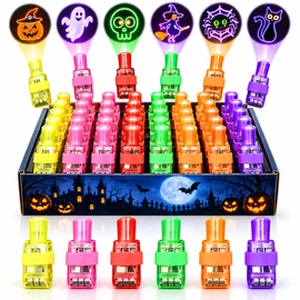 Halloween Finger Projector Lights, 36PCS LED Party Favors for Kids, Spooky Pattern Finger Flashlights, Goodie Bag Stuffers for Trick or Treat, Classroom Prizes, Party Games