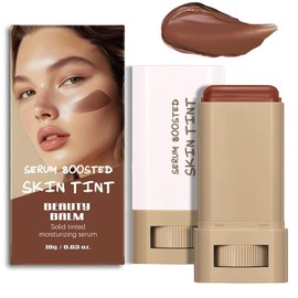 Phanund Foundation Stick Beauty Balm Serum Boosted Skin Tint, Solid Tinted Moisturizing Serum Foundation, Contour Stick for Face Makeup, Buildable, Natural Finish, All-Day Wear (# 02)