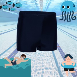 Sam Caan® Boy's Swim Shorts Kids Swimming Boxer Trunks Swimwear with Drawstrings 3 to 14 Years Navy