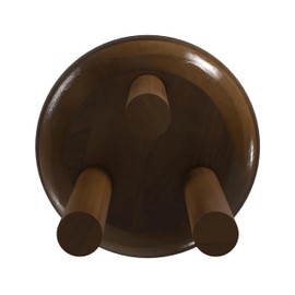 HomePop Walnut Mango Wood 3-Leg End/Side Round Table