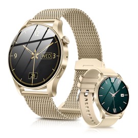 Smart Watch, 2025, Round Shape, 1.43 Inches, AMOLED, High Definition Screen, 2 Types of Bands, Call Function, LINE Message Notifications, 100+ Exercise Modes, Exercise Recording, Pedometer, Activity