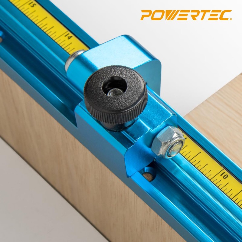 POWERTEC 2-1/4" Fence Flip Stop for Table Saw, Miter Saw,