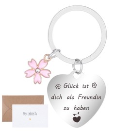 Best Friend Gifts Keyring Girlfriend Birthday Gift for Boyfriend Gift Girlfriend Christmas Gifts for Girlfriend Girlfriend Gift Friendship, Cherry blossom, M