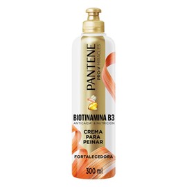 Pantene Crema para Peinar fortalecedora para cabello quebradizo y sin definición Biotinamina B3 Pro-V Miracles con Vitamina B3 y Biotina 300 ml
