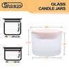 SHOWIN Thick Candle Jars for Making Candles 16 Pcs, 4