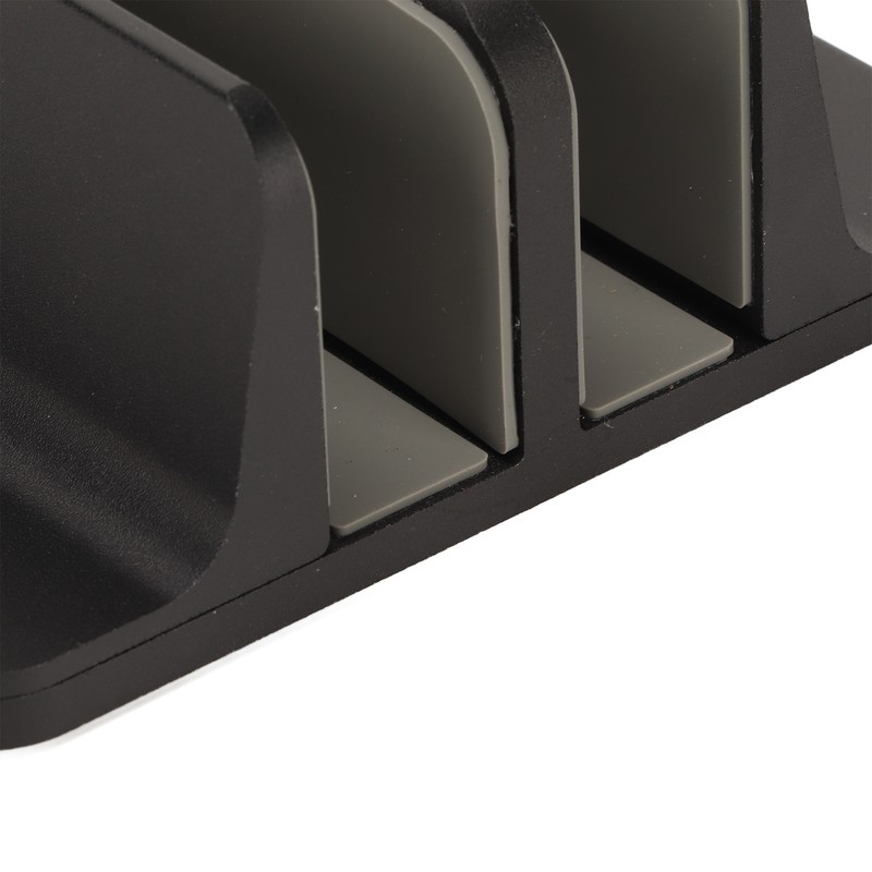 Vertical Laptop Stand Aluminum Alloy Double Dock Black Multifunctional Cooling
