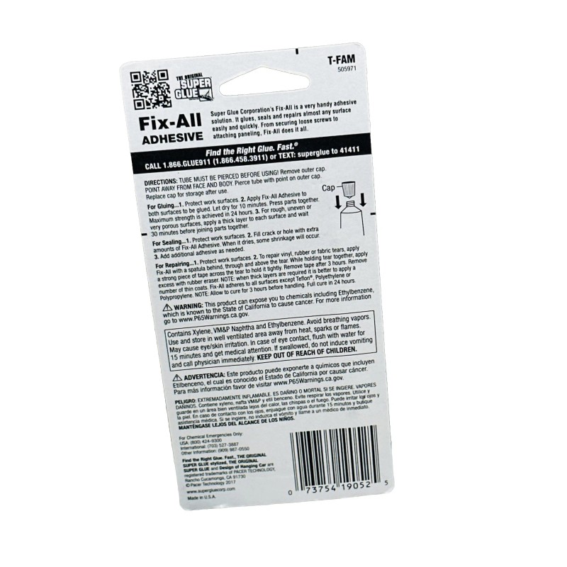 The Original Super Glue Fix All Adhesive (5/8oz)Multi Purpose Strong