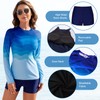 SPF Long Sleeve Rash Guards for Women Gradient UV SPF