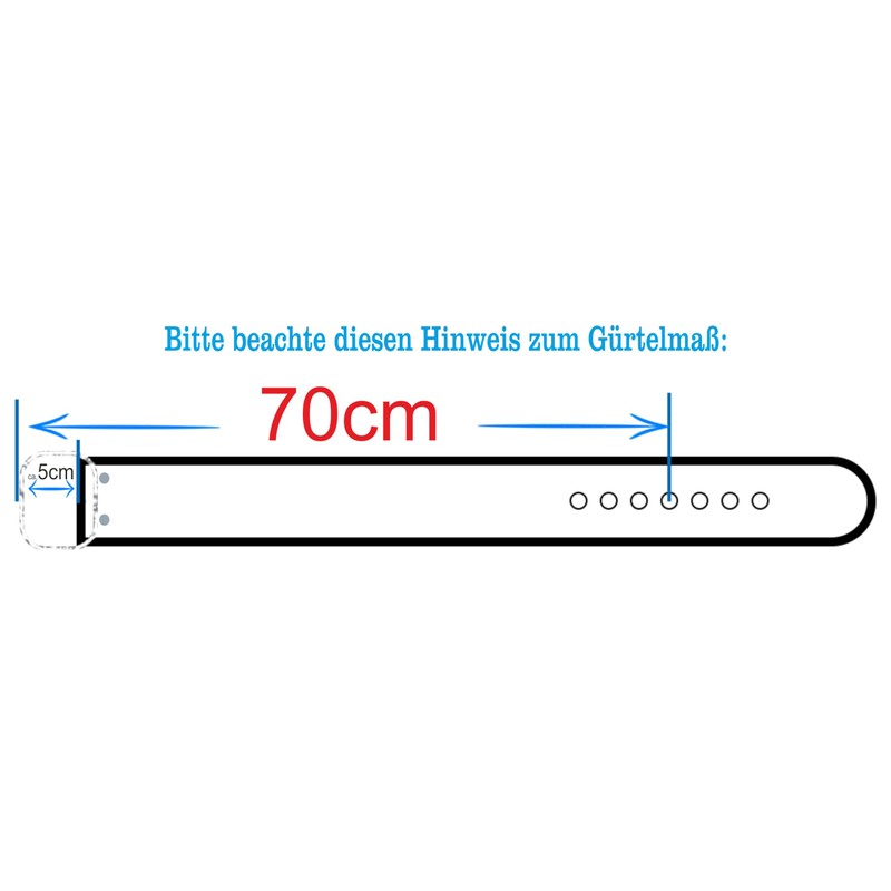 Wolfszeit Full Leather Replacement Belt with Press Studs (WED) -