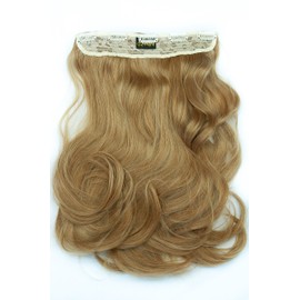 BOMBSHELL HAIR EXTENSIONS 180g 24" 5 Clips Flicky One Piece Half Head Clip On Hair Extensions Wig(M19 DARK GOLD BLONDE)