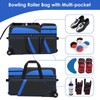 3 Ball Bowling Bag with Wheels, Bowling Roller Bag 3