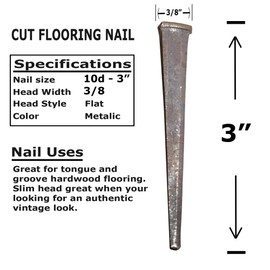 3" - 10d CUT FLOORING NAILS - Antique Historic Reproduction Nails - lbs (1)