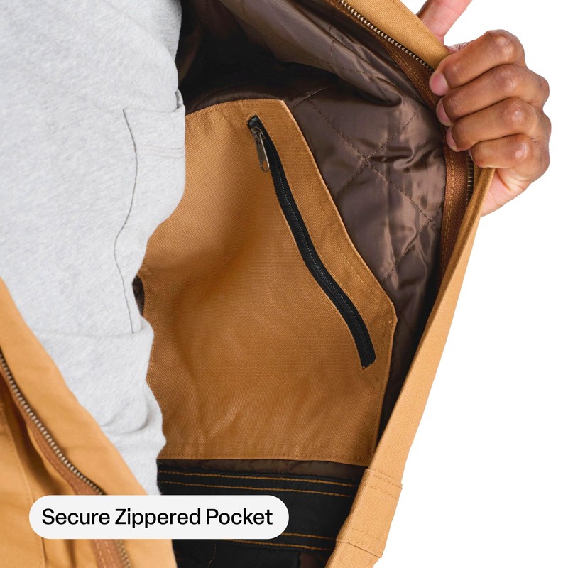 Berne Men's Heritage Insulated Coverall, X-Large Regular, Brown Duck