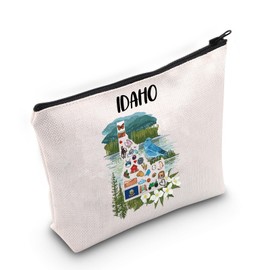 Idaho Lover Gift Idaho Favorite Cosmetic Bag Idaho Home State Gift for Her (Idaho CA Bag)