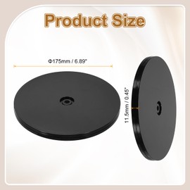 sourcing map 1Pack Acrylic Lazy Susan Turntable, 7" Spinner Lazy Susan Turntable Organizer, Acrylic Ball Bearing Rotating Tray for Pantry Spice Rack Decorating, Black