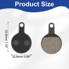 sourcing map 4set Disc Brake Pad 0.89" x 1.33" Semi-Metallic Resin Bike Brake Pads for BB7 M355 M446 M640 Mountain Road Bikes, Black