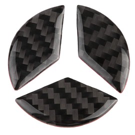 Nikou Steering Wheel Logo, Compatible Logo Carbon Fiber, for Benz Accessories Parts Emblem Badge Decals Covers Interior Decorations M-ercedes C Class W204 2005-2012