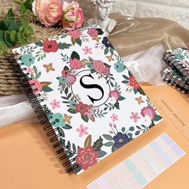 UntilPlan Hardcover Spiral Notebook Journal 8.5” x 11”, 300 Pages Journals, A4 Large College Ruled Cute Floral Letter Spiral Journal for Work School Note taking,Lined Journal for Women Men (S, A4)