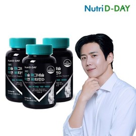 뉴트리디데이 메가 칼슘마그네슘아연비타민D x 3병 총300일분 NutriD-Day Mega Calcium Magnesium Zinc Vitamin D x 3 Bottles Total 300 Days' Supply